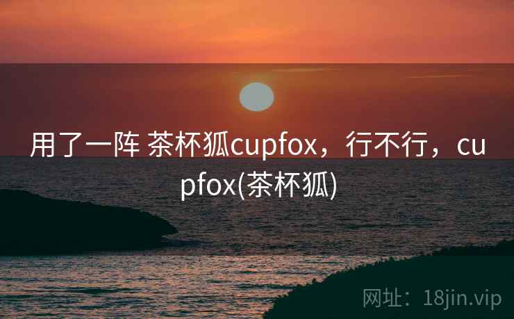 用了一阵 茶杯狐cupfox，行不行，cupfox(茶杯狐)